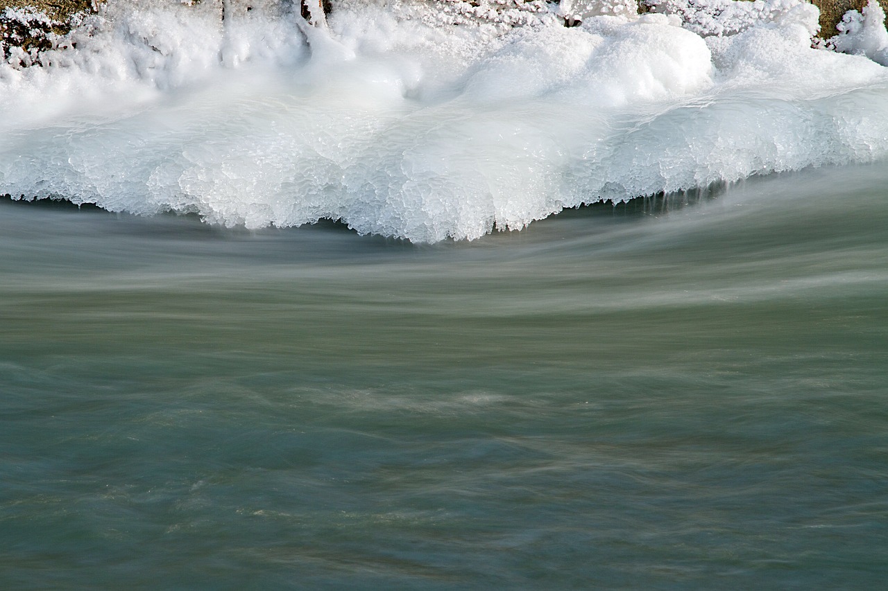 ice on the saale frozen river winter free photo