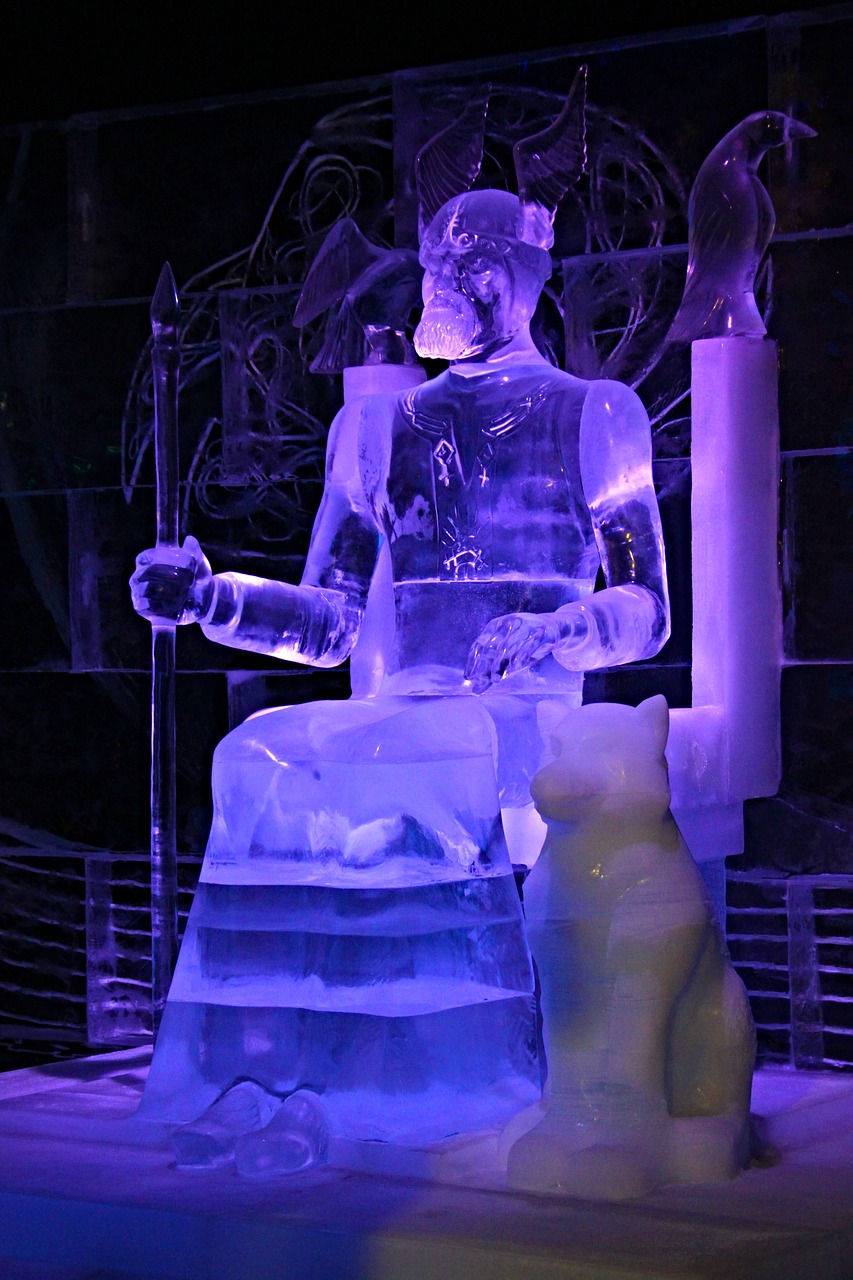 ice sculpture art ice worlds free photo