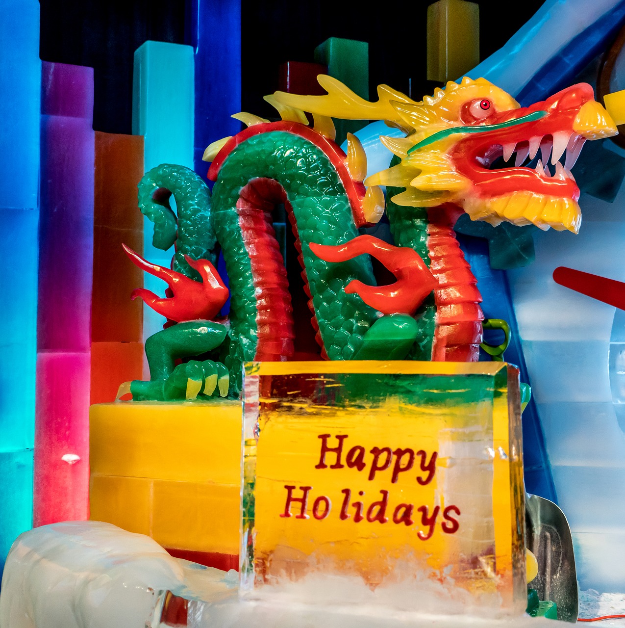 ice sculptures dragon gaylord palms free photo