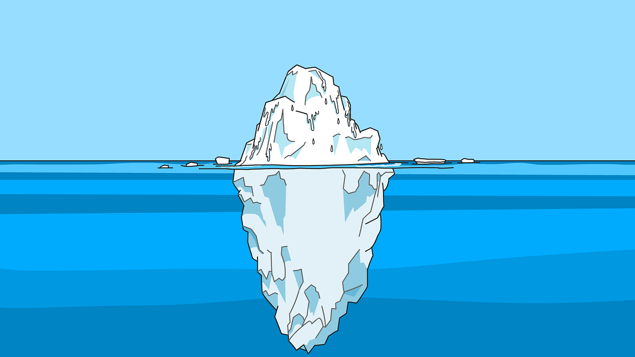 iceberg above water free photo