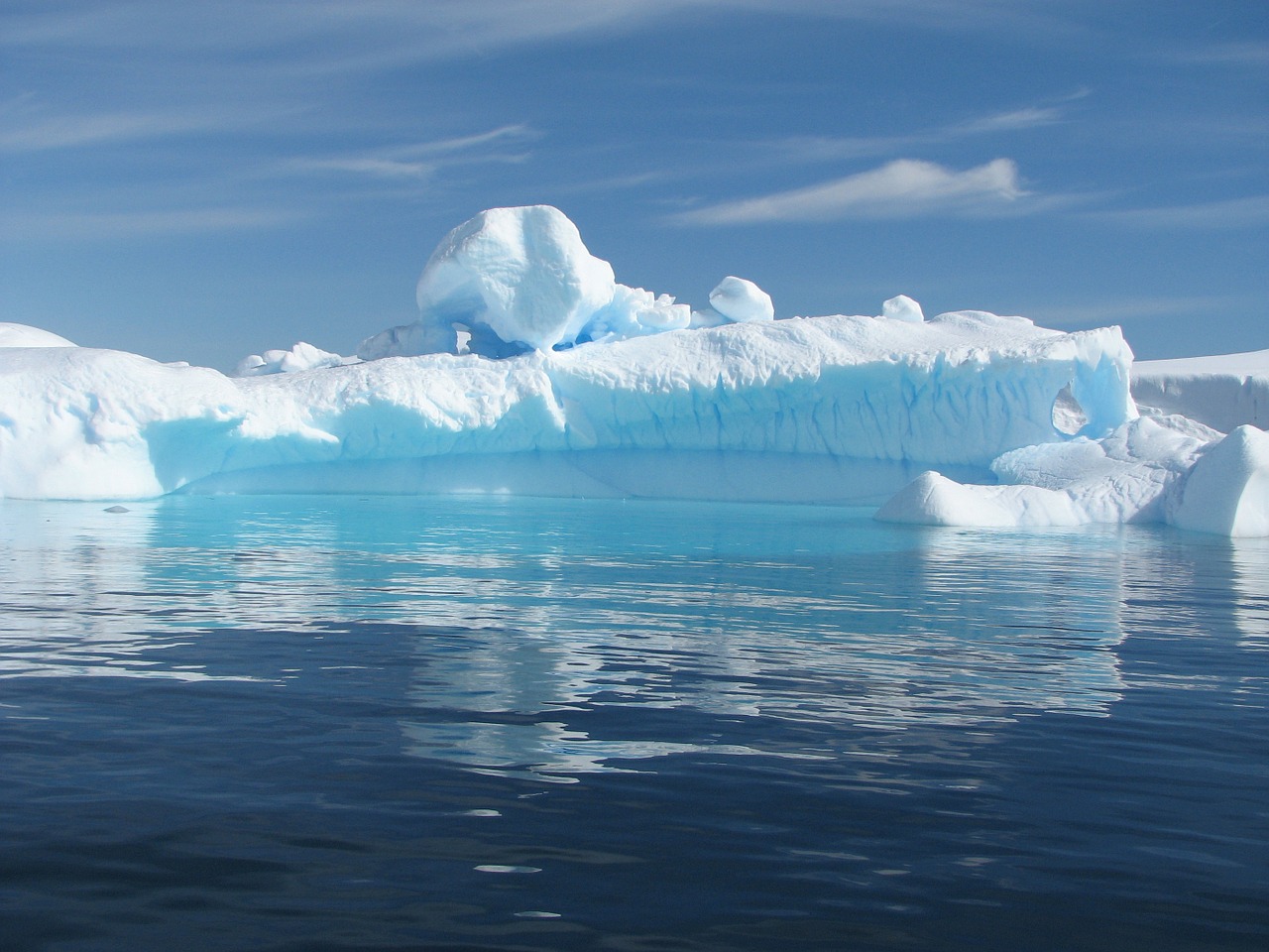 iceberg calm blue free photo