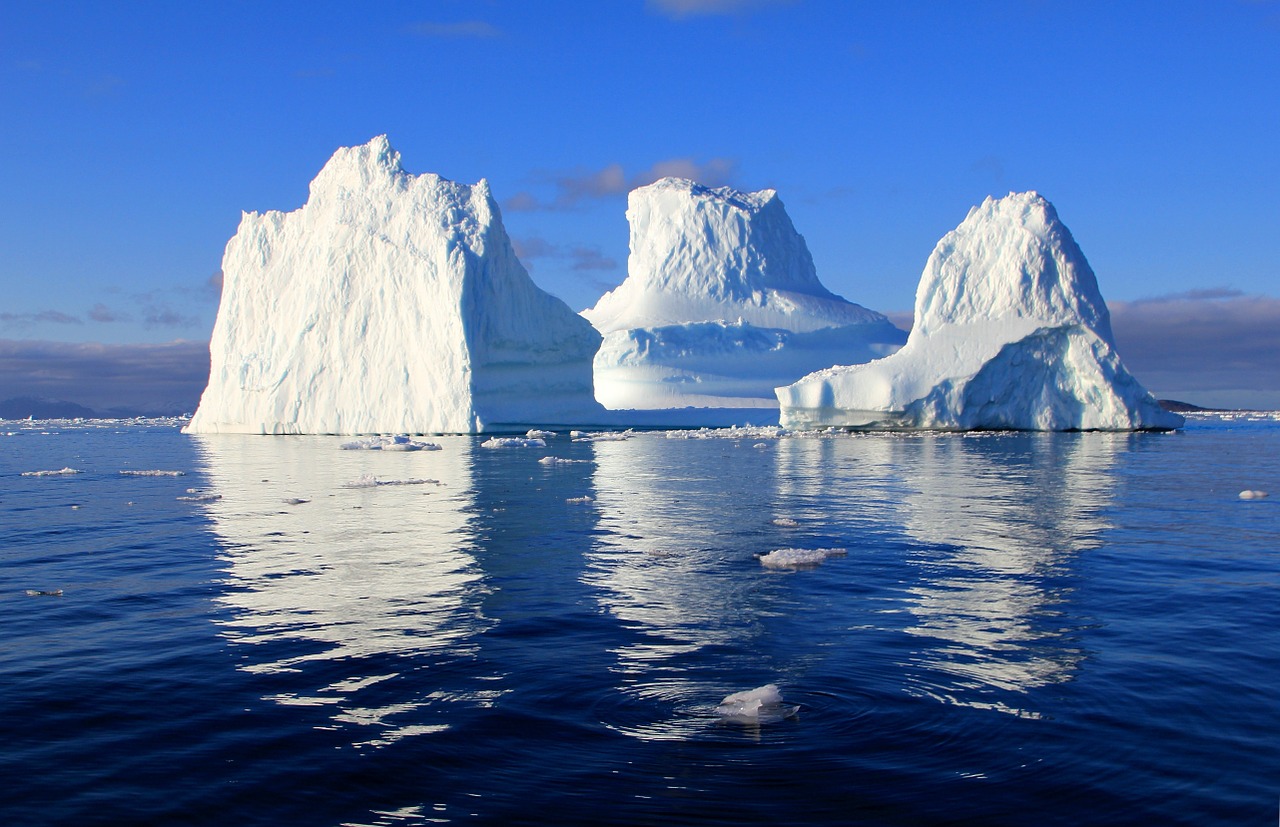 iceberg water sea free photo