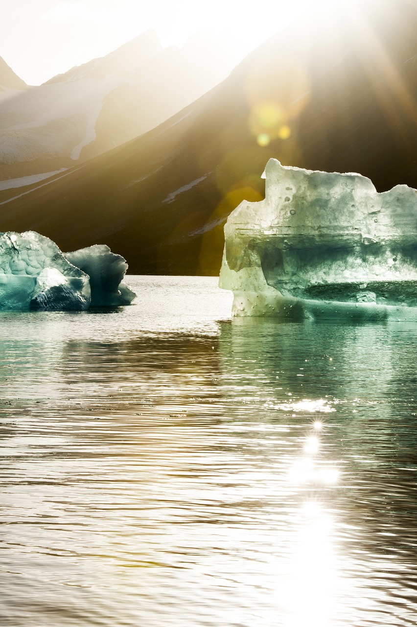 icebergs norway scandinavia free photo
