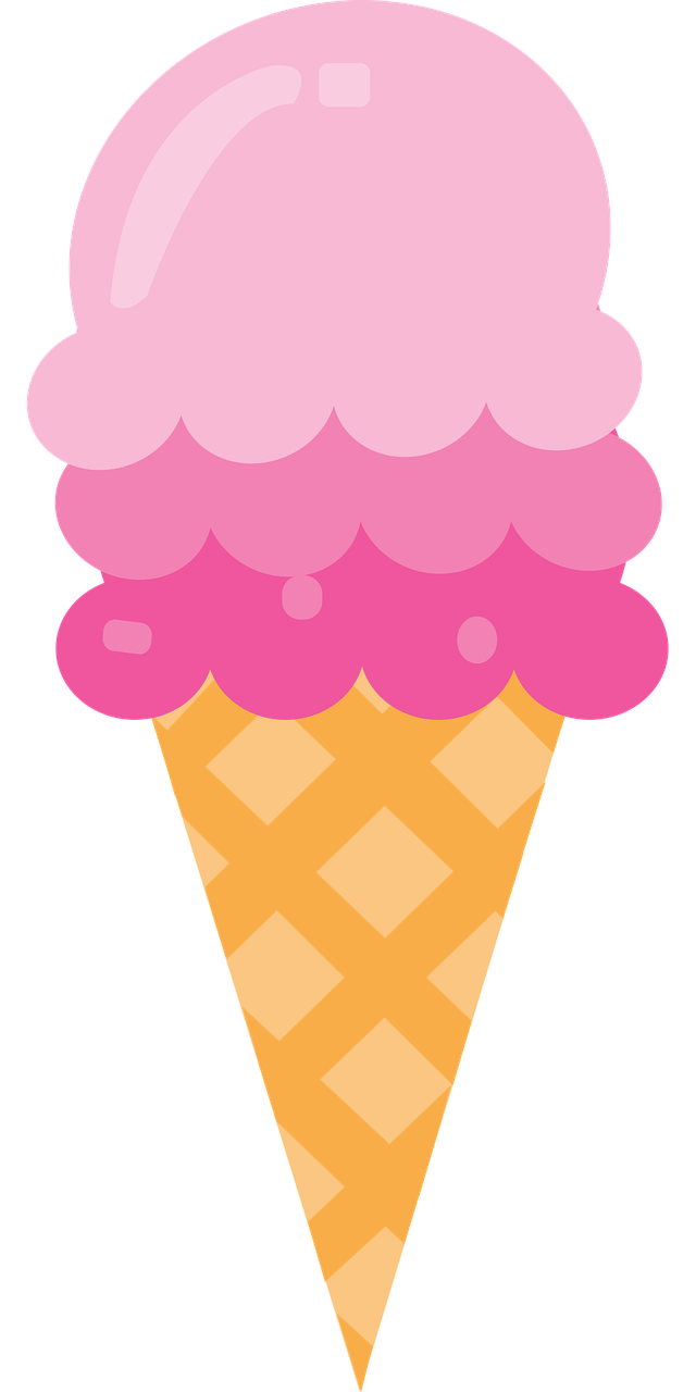 icecream cone pink free photo