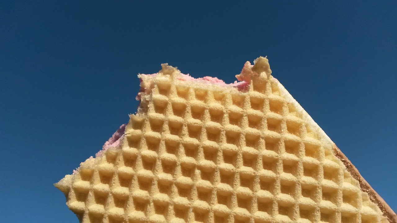 icecream waffle sweet free photo