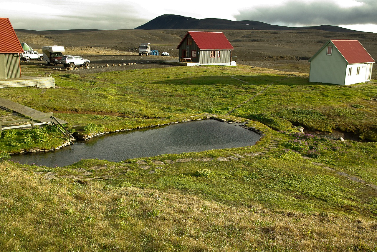 iceland laugafell hot springs free photo