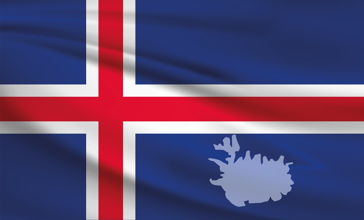 iceland flag banner free photo