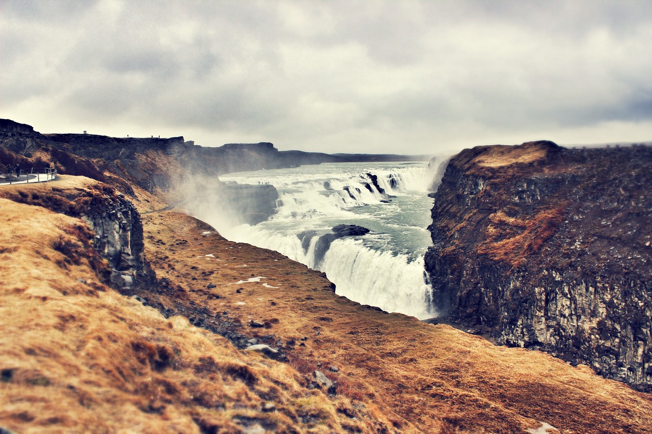 iceland waterfall nature free photo