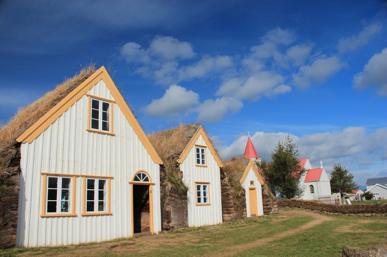 iceland houses straw free photo