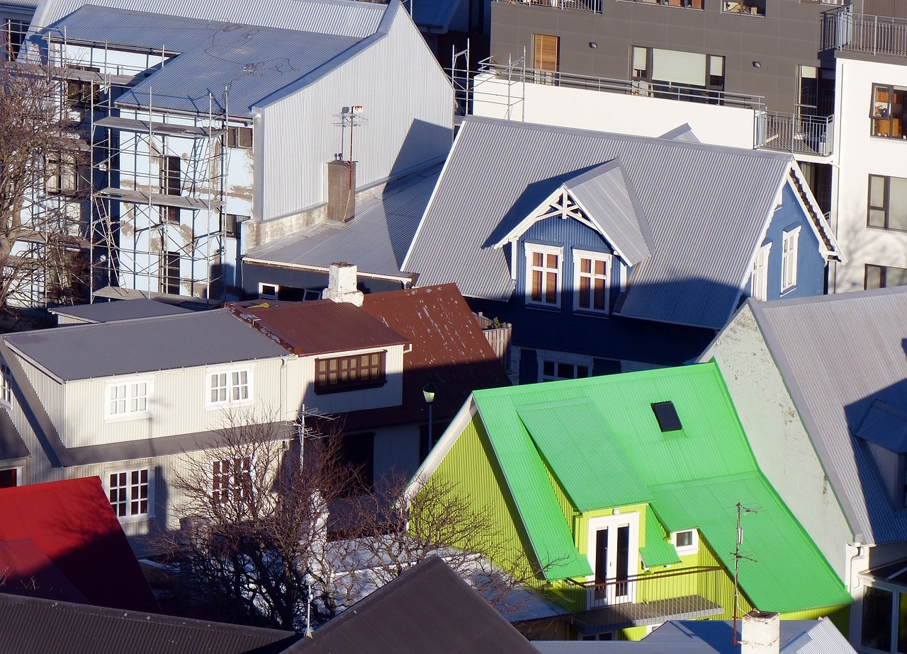 iceland reykjavik roofs free photo