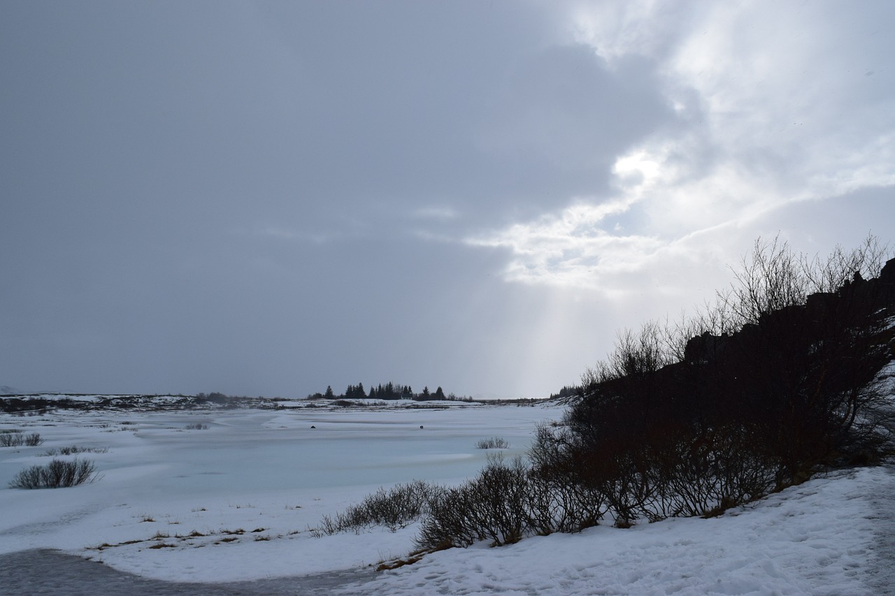 iceland snow landscape free photo