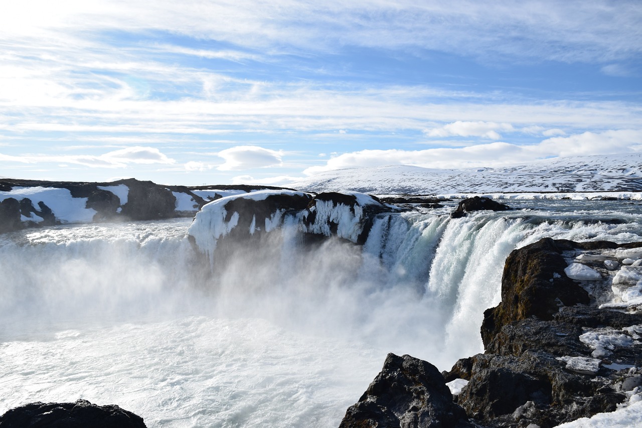 iceland waterfall landscape free photo
