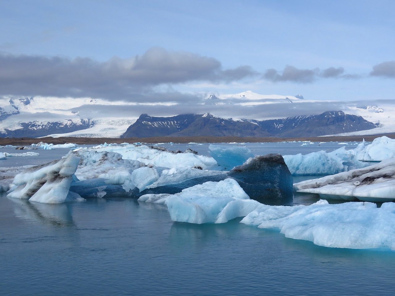 iceland glacier lagoon vatnajökull free photo
