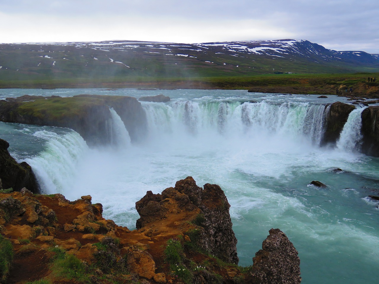 iceland waterfall godafoss free photo