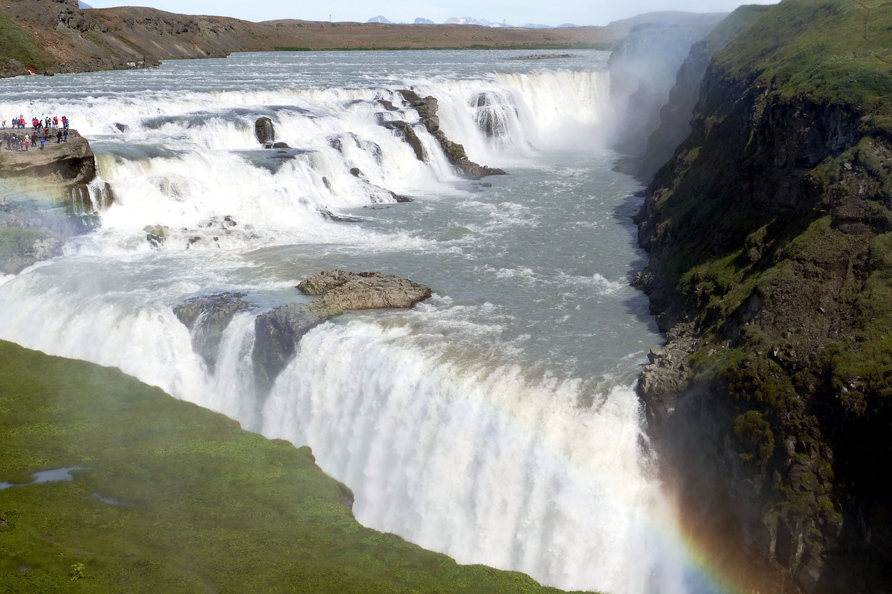 iceland gullfoss waterfall free photo