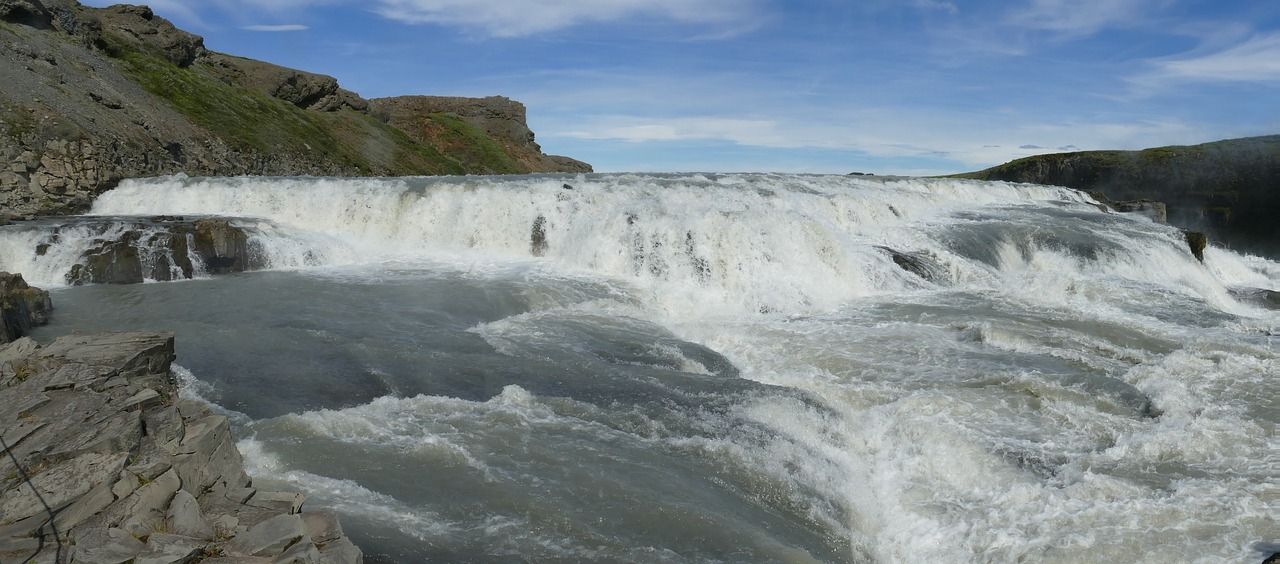 iceland gullfoss waterfall free photo