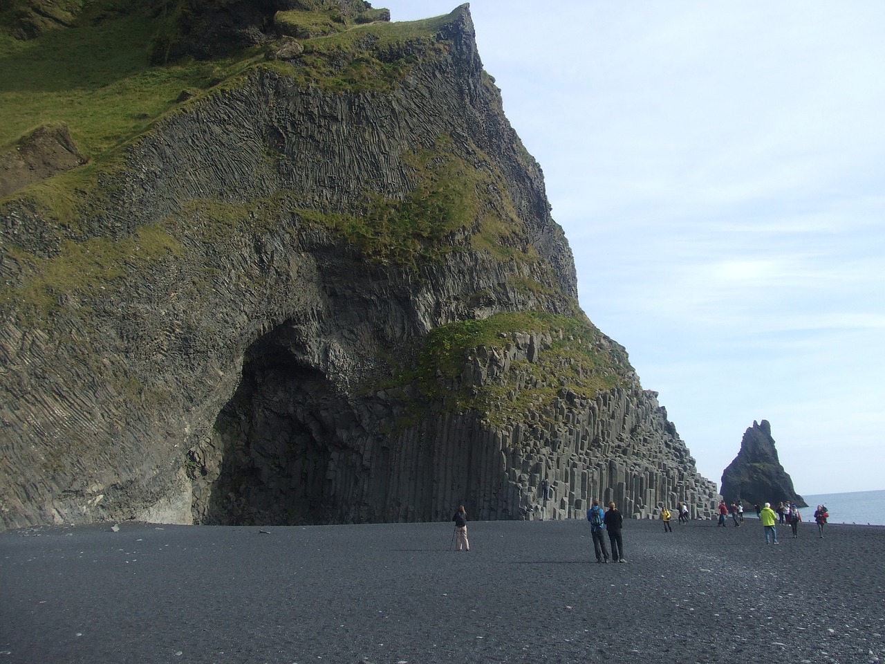 iceland black beach black stone free photo