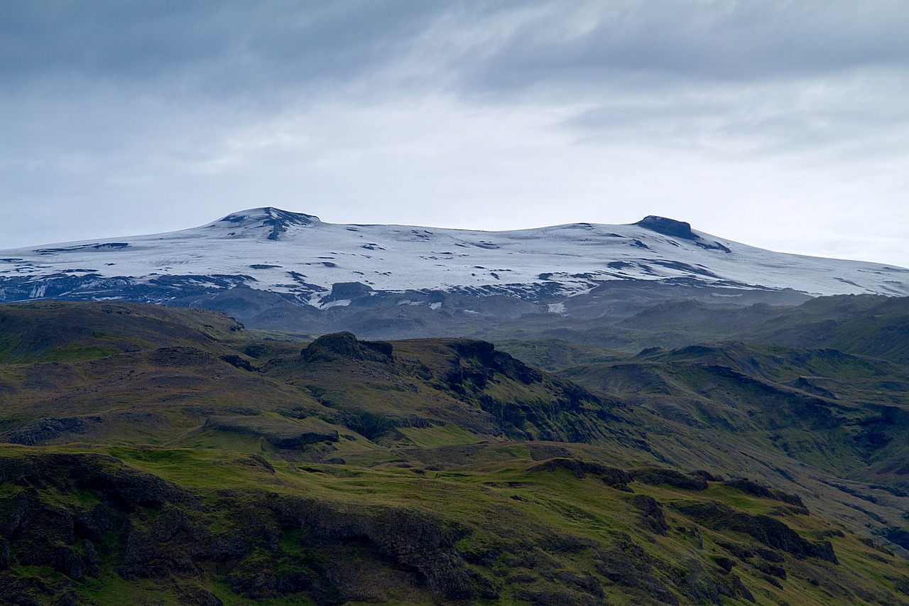 iceland volcanoes waterfall free photo