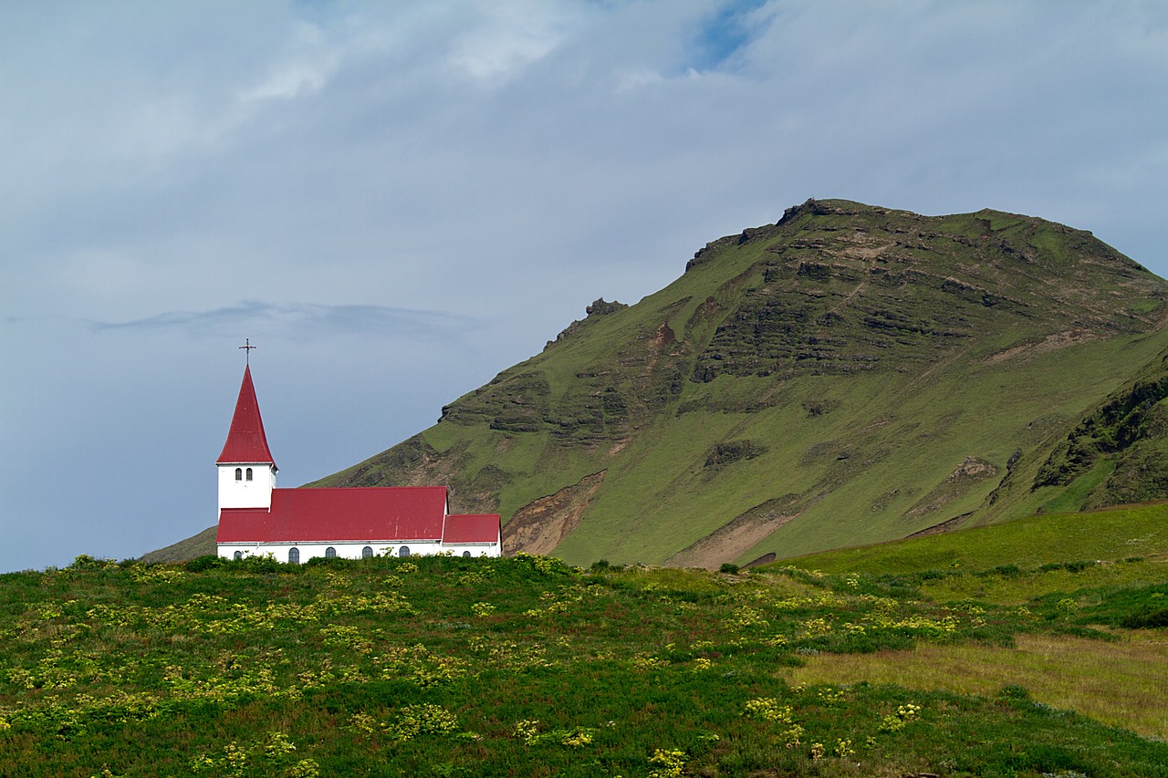 iceland volcanoes waterfall free photo