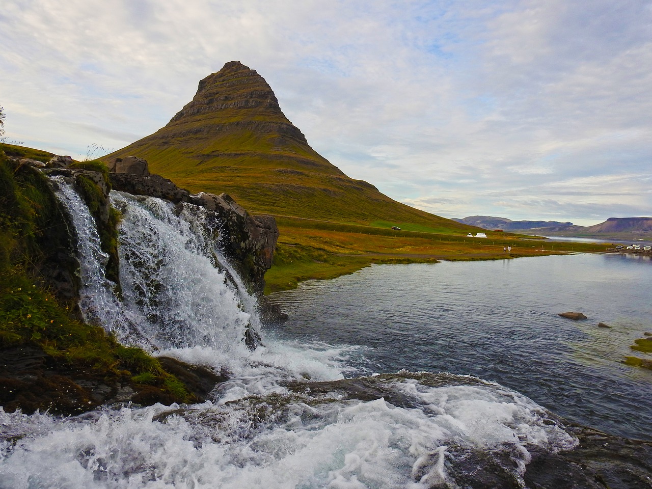 iceland waterfall water free photo