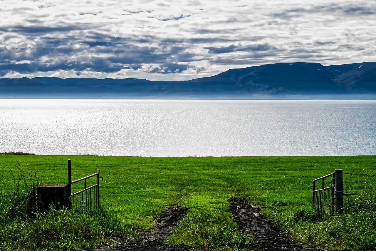 iceland fjord lake free photo