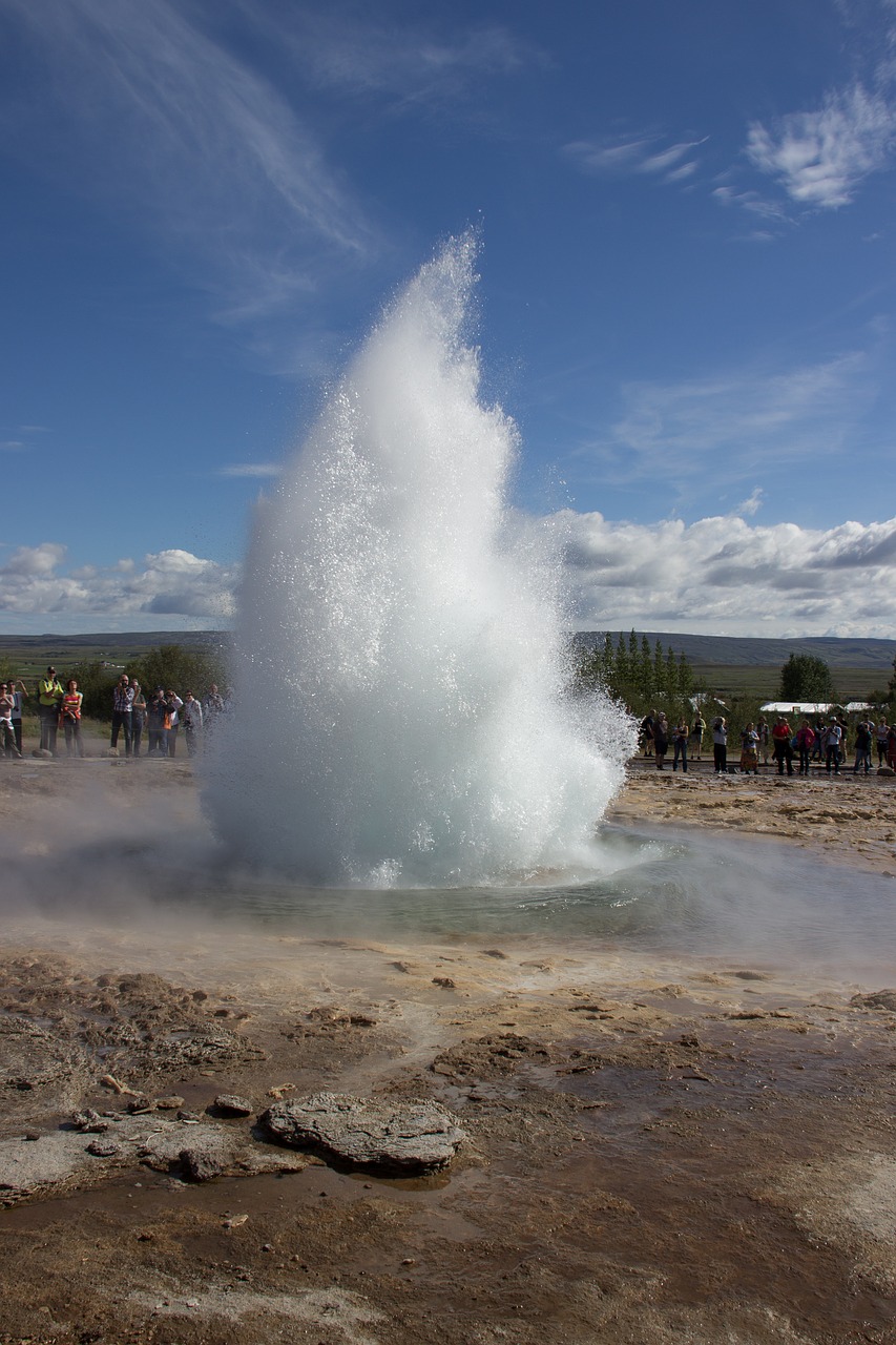 iceland geyser hot spring free photo