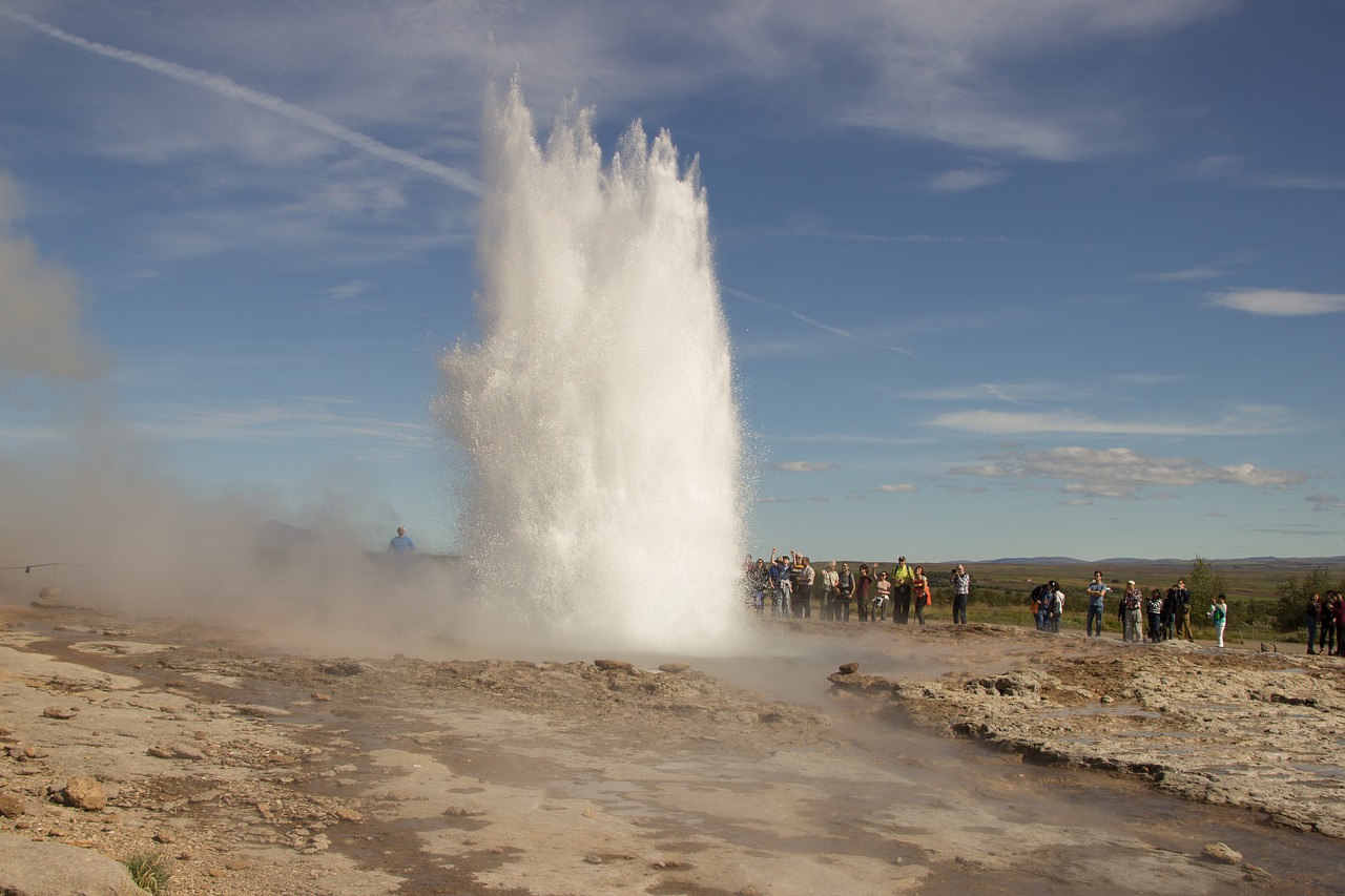 iceland geyser hot spring free photo