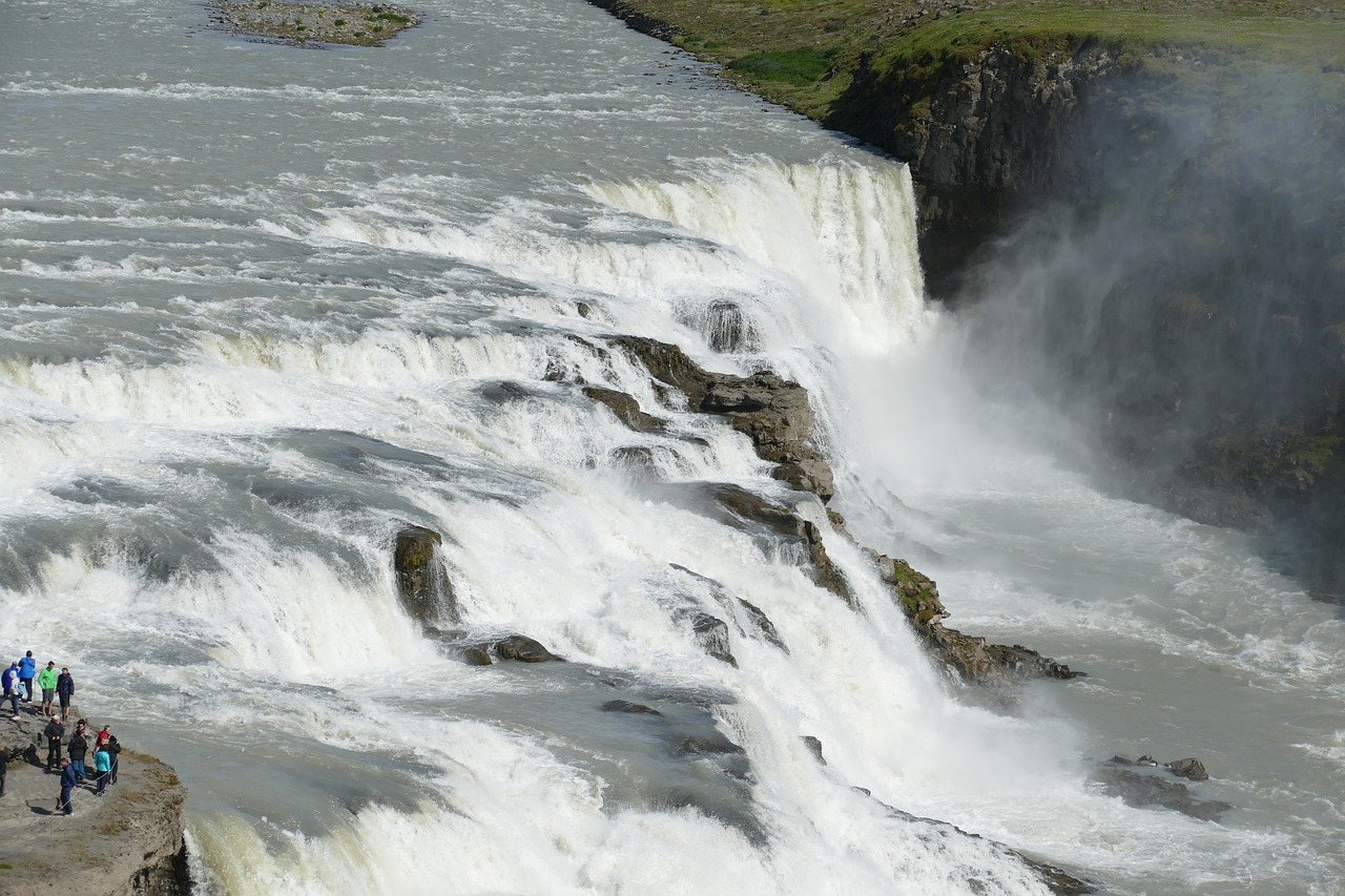 iceland gullfoss waterfall free photo