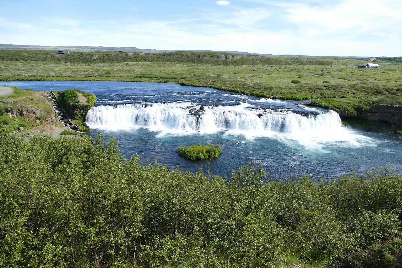 iceland waterfall landscape free photo