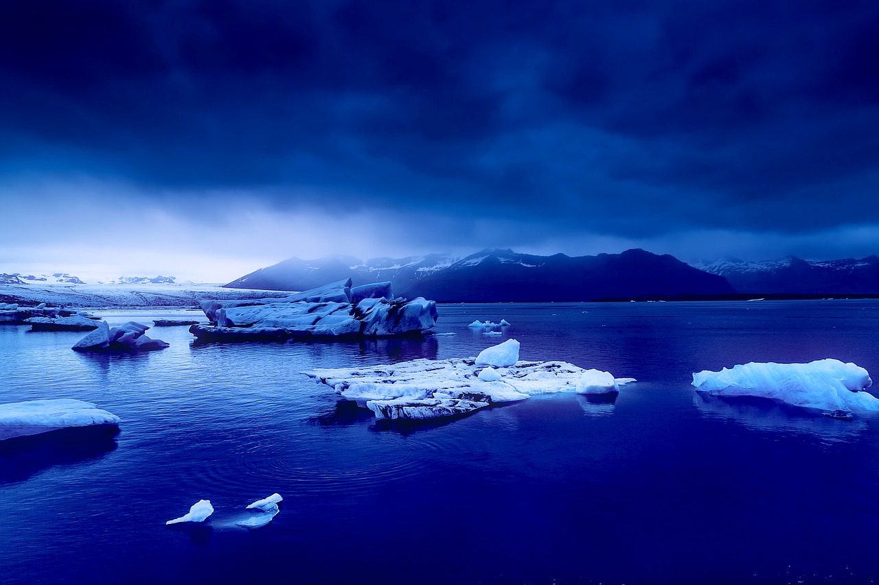 iceland blue sunset free photo