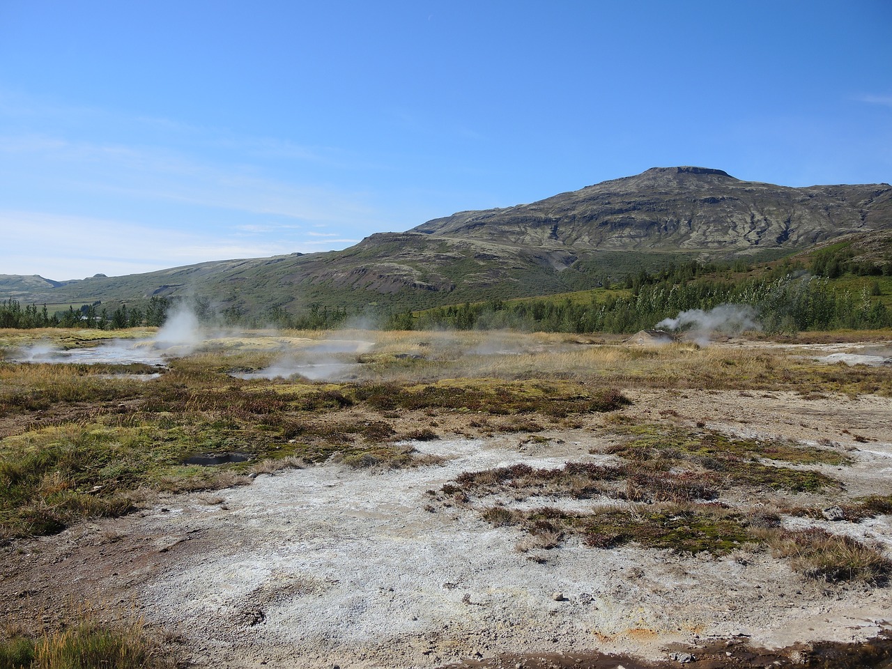 iceland geyser landscape free photo