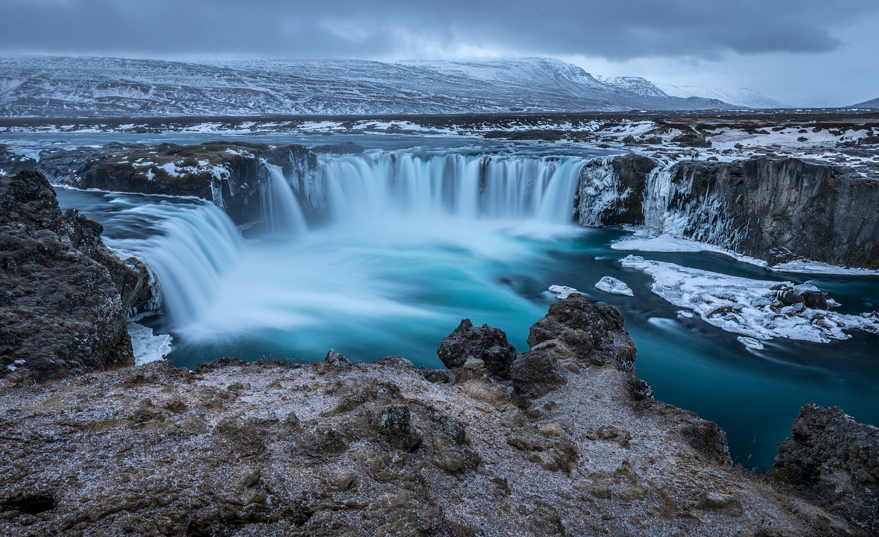 iceland godafoss waterfall free photo