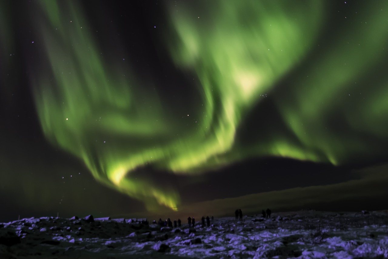 iceland northern lights aurora free photo