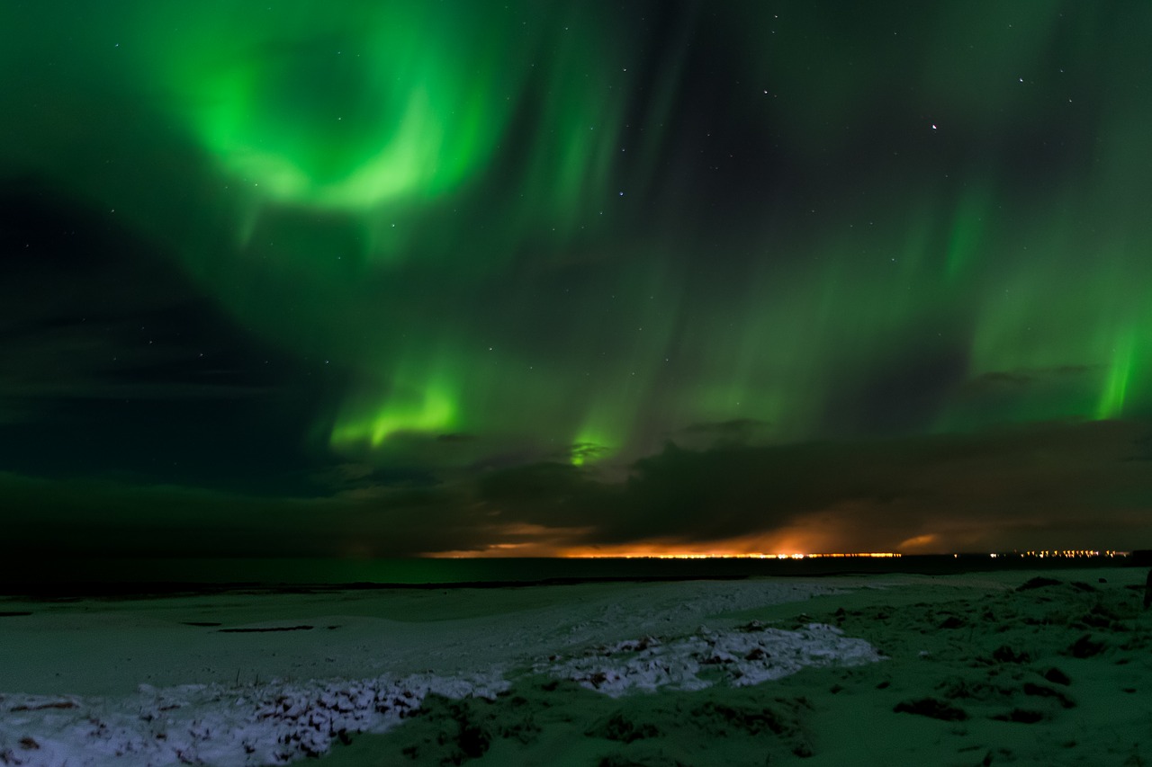 iceland northern lights aurora free photo