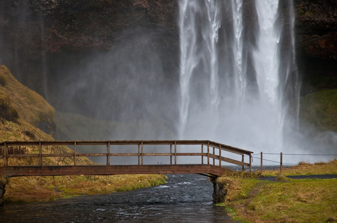 iceland waterfall landscape free photo