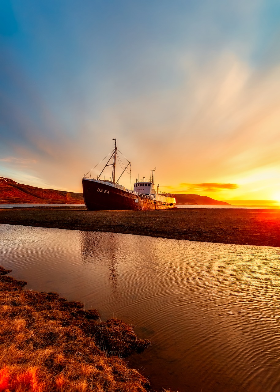 iceland ship transportation free photo