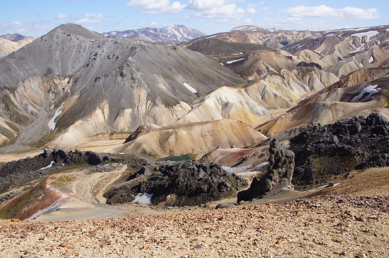 iceland landmannalaugar mountain free photo