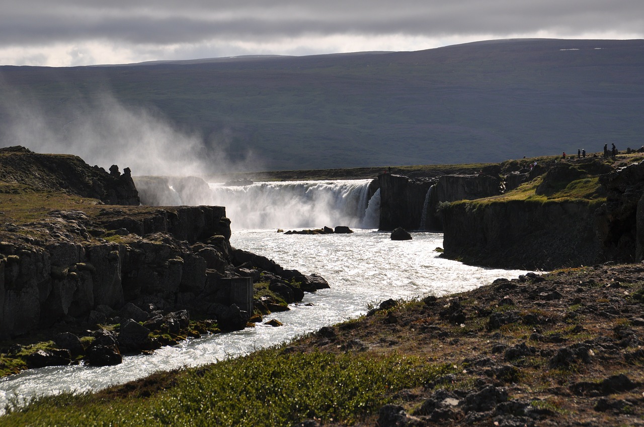 iceland godafoss waterfall free photo