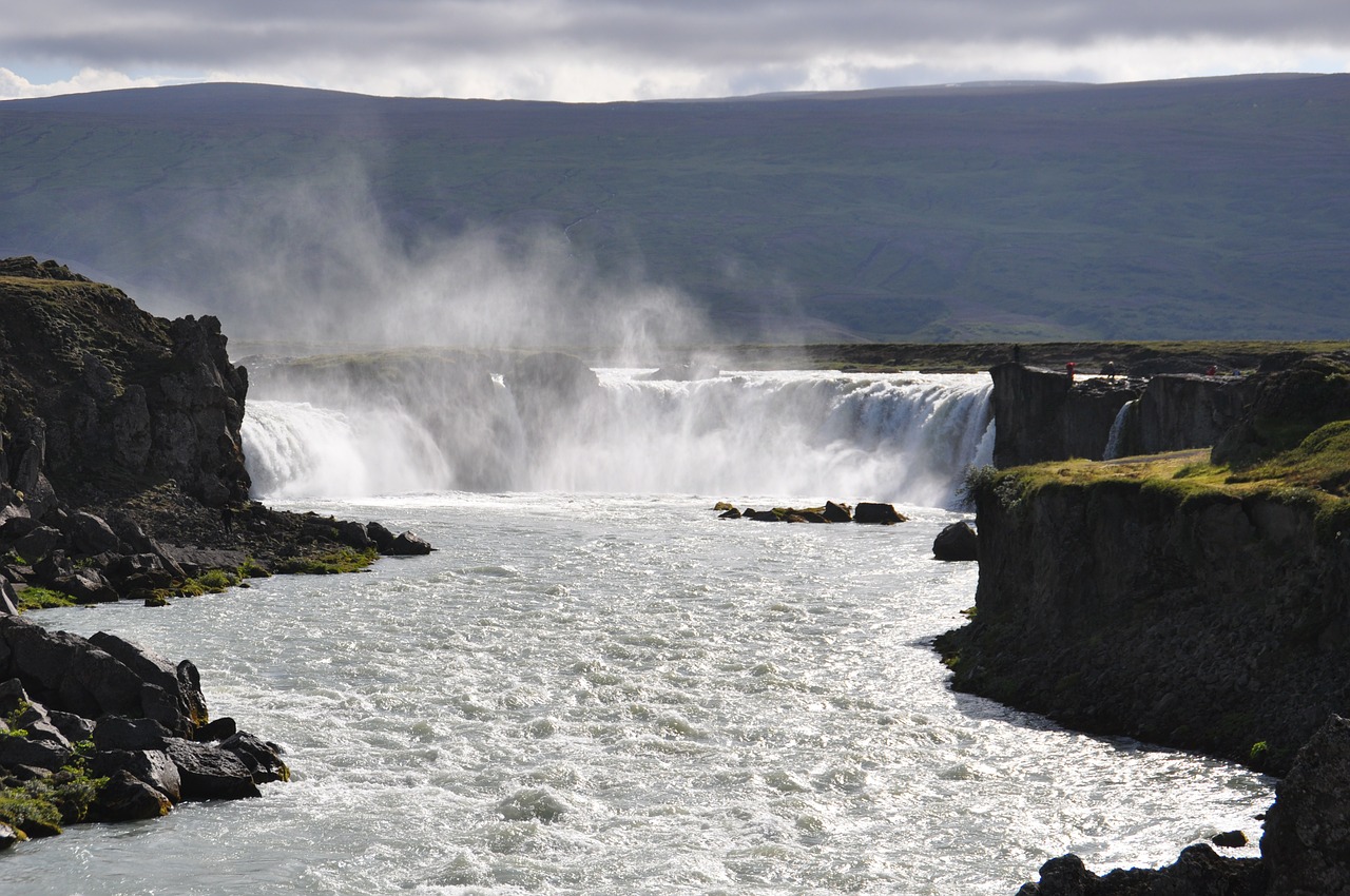 iceland godafoss waterfall free photo