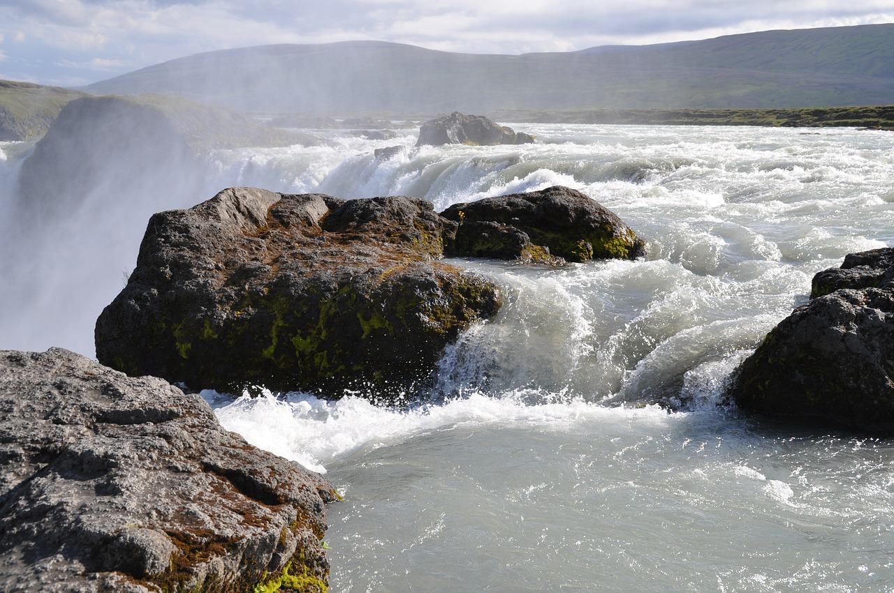 iceland godafoss waterfall free photo