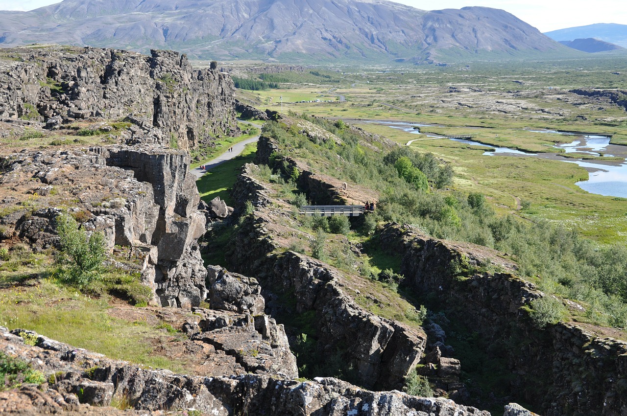 iceland pingvellir continental plates free photo