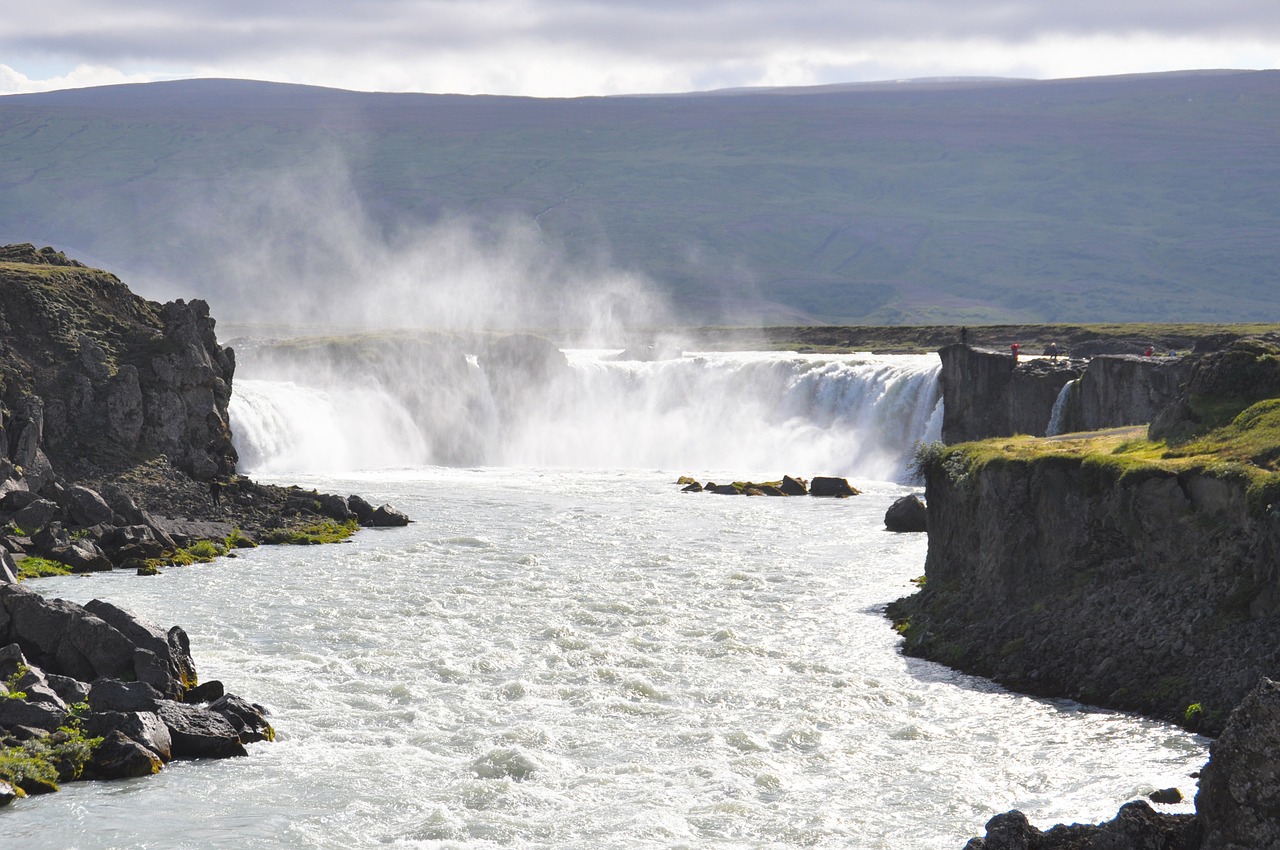 iceland waterfall godafoss free photo