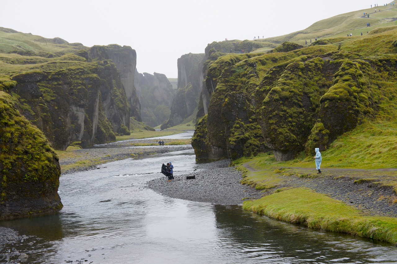 iceland canyon steep coast free photo