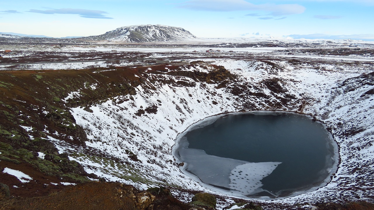 iceland kerid crater free photo