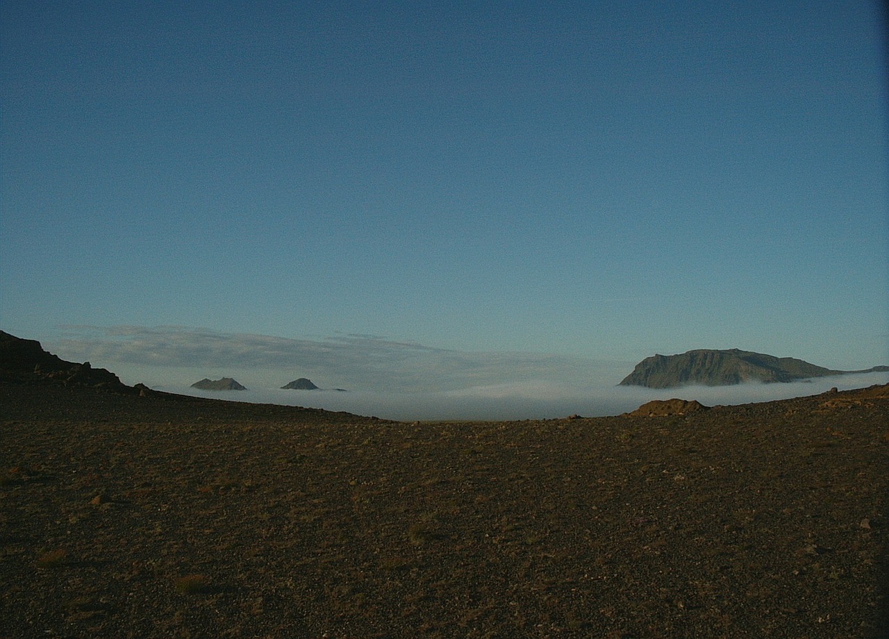 iceland fog flat free photo