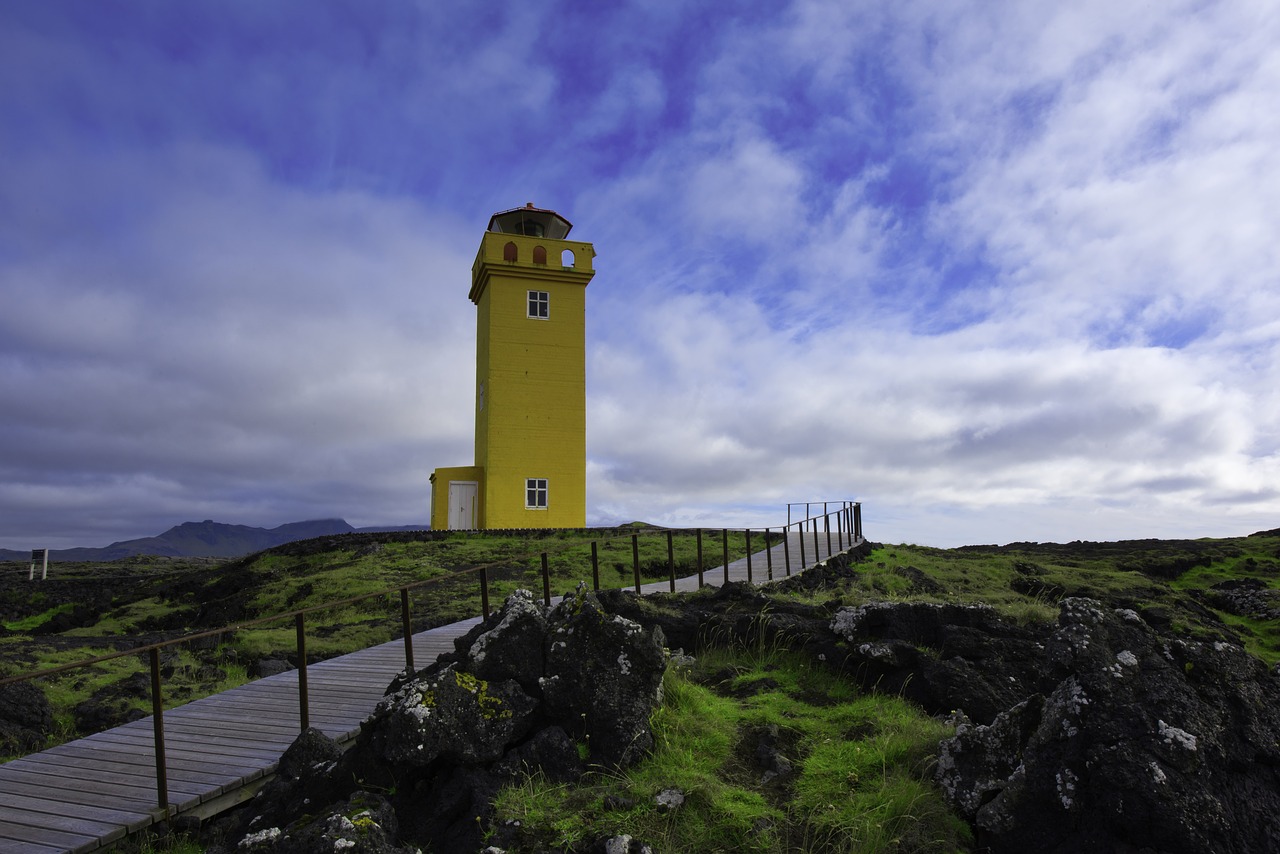 iceland  lighthouse  blue free photo