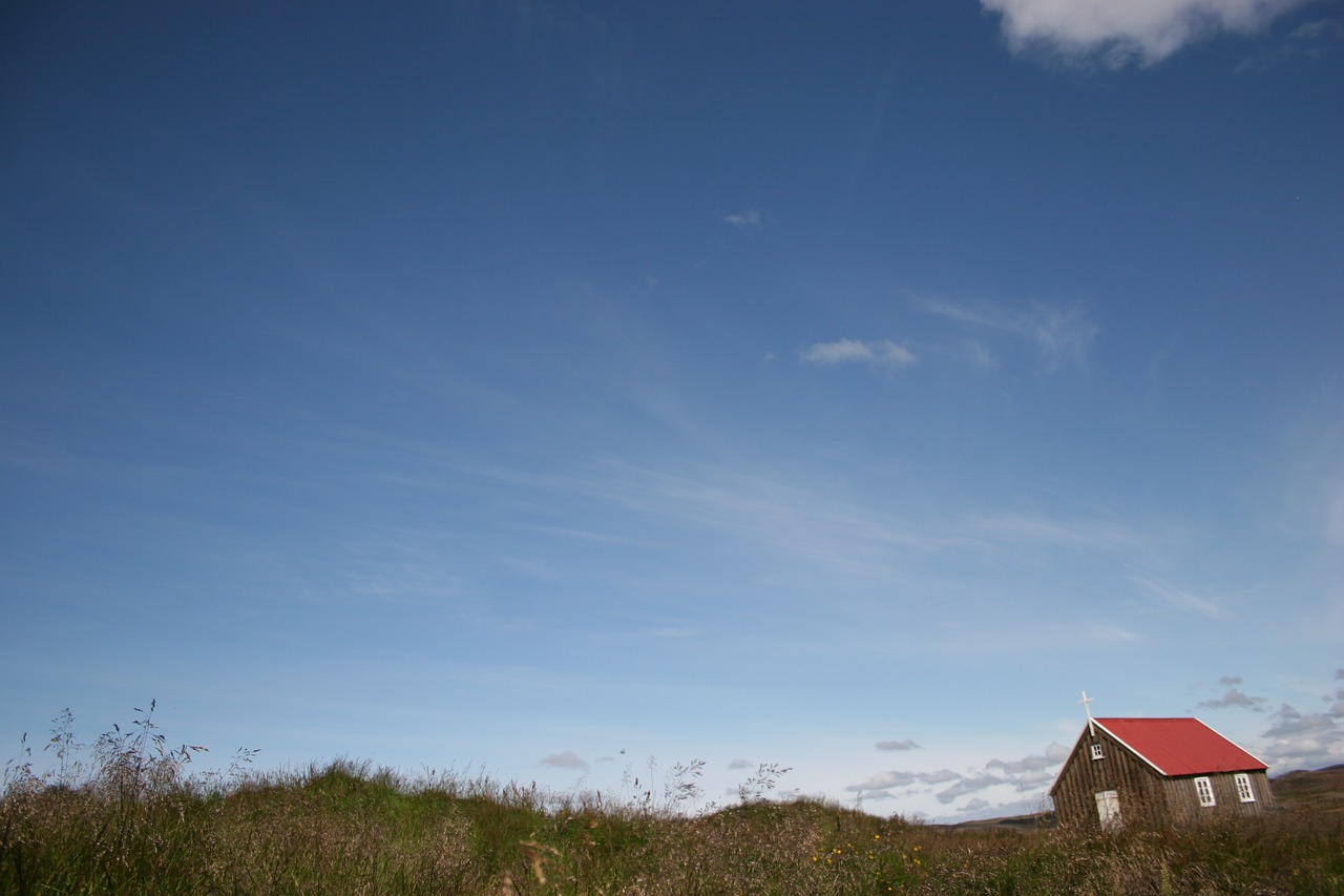 iceland church sky free photo