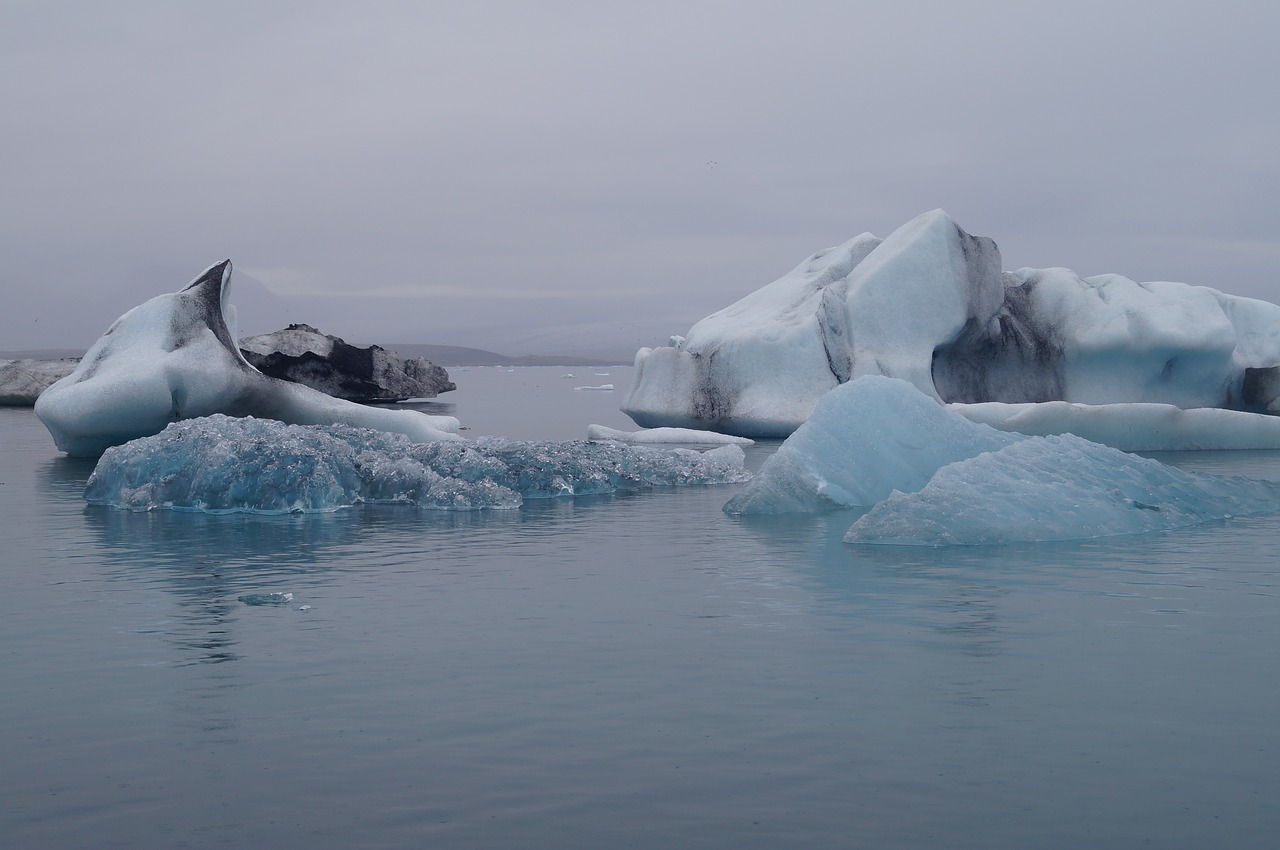 iceland  icebergs  the glacier free photo