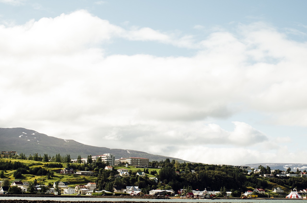 iceland sky town free photo