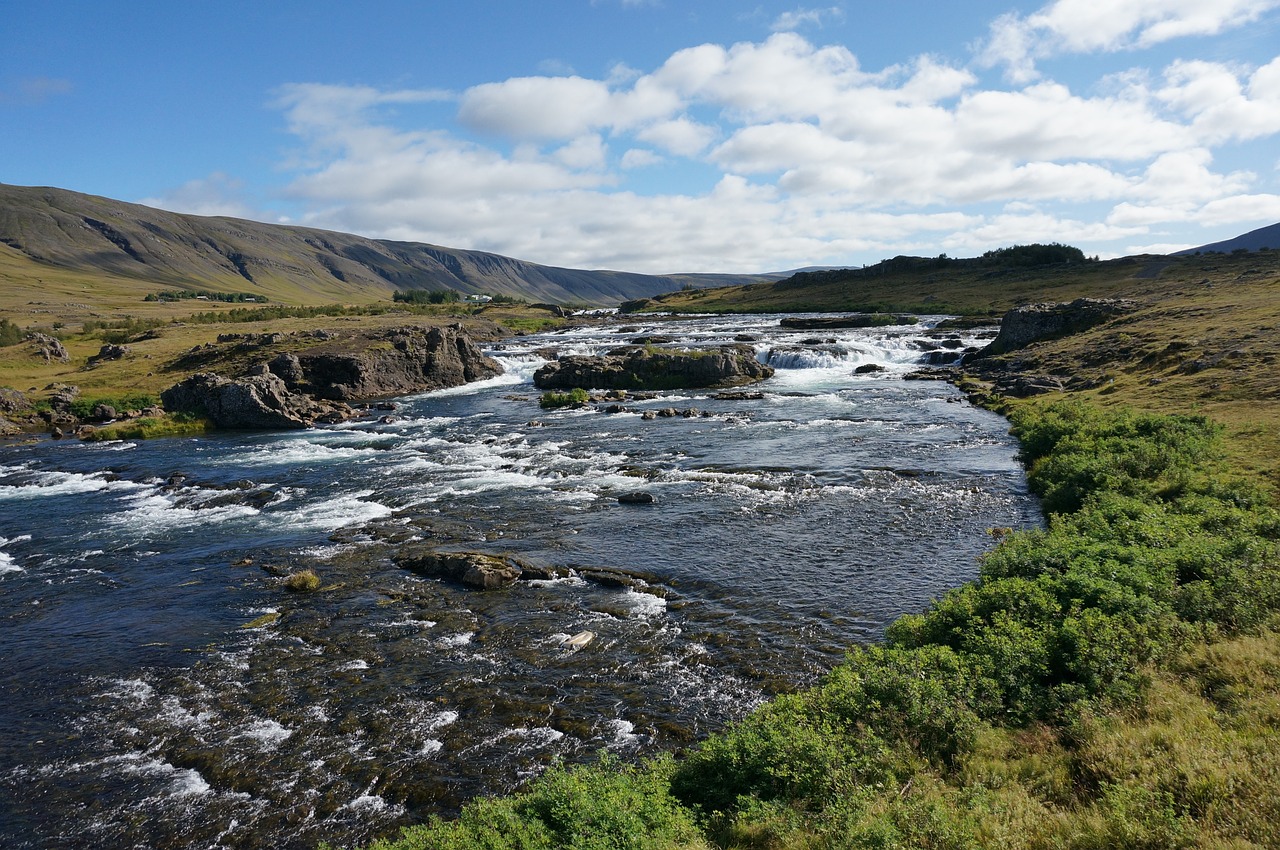 iceland  river  landscape free photo